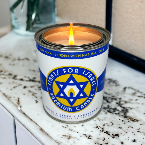 Lights for Israel Premium Candle 12.5oz